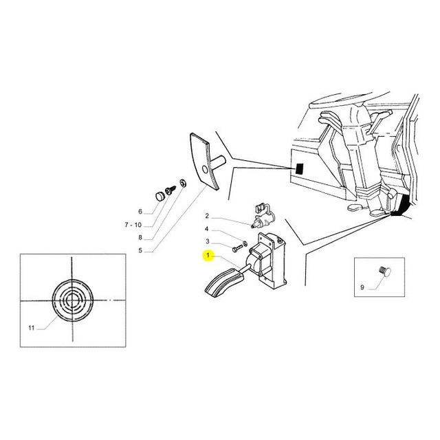 Pedal do Acelerador 504152162 Iveco