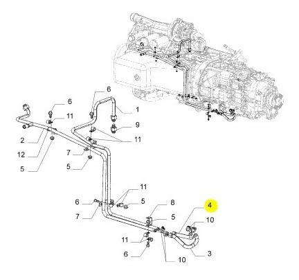 Tubo Refrigeração Câmbio Menor Original  ...