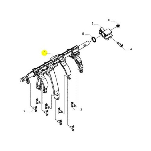 Eixo Câmbio Garfo 6s480 Original Iveco D ...