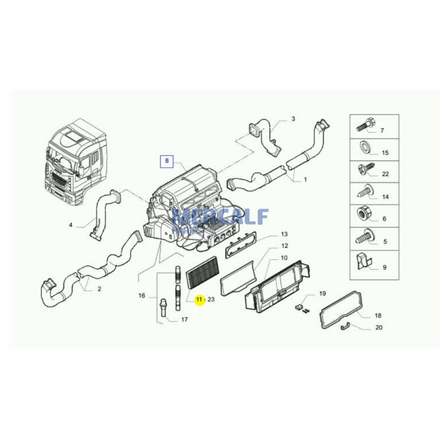 Filtro Da Cabine Stralis 500050123 Similar