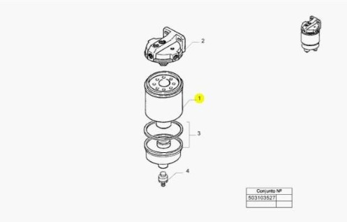 Filtro Racor Separador Stralis 503103529A...