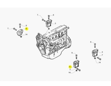 Coxim Dianteiro do Motor Stralis 41225154...