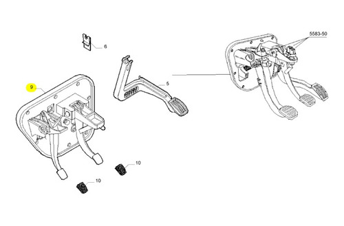 Pedaleira Acionador Original Iveco Nova  ...