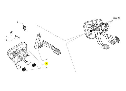 Conjunto Pedais Freio & Embreagem Origin ...