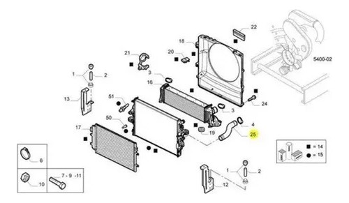 Tubo Água Inferior Radiador Original Ive ...