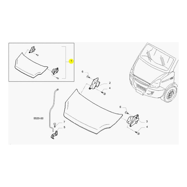 Capô do Motor Daily 3800056 Iveco