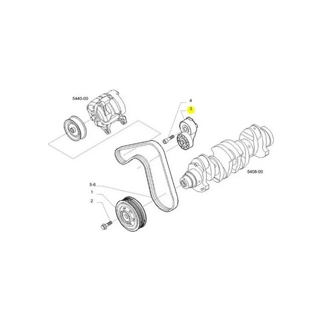 Tensor da Correia do Alternador Daily 504...