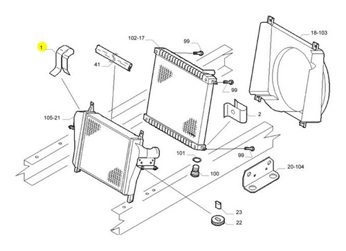 Trava Suporte Radiador Original Iveco Eu ...