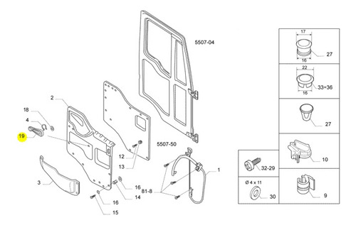 Manivela Regulagem Vidro Original Iveco  ...