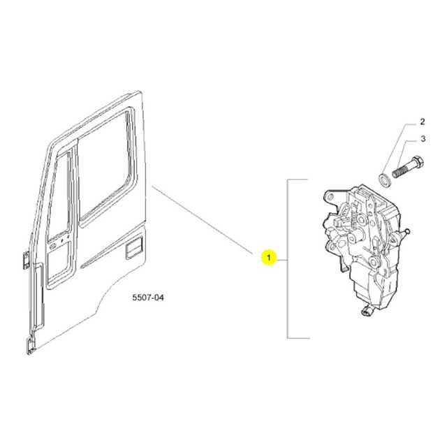 Fechadura da Porta Esquerda 98416424  Iveco